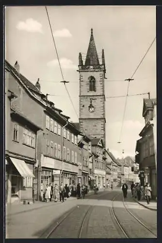 AK Erfurt, Leninstrasse mit Geschäften