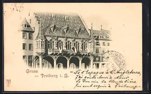 AK Freiburg i. B., Gasthaus und Kaufhaus