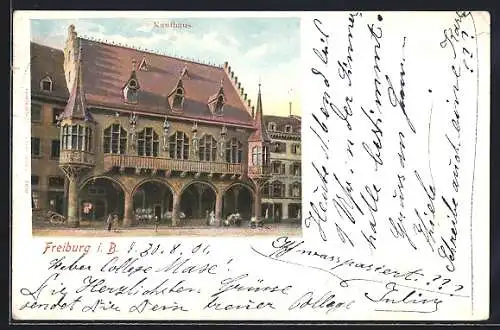 AK Freiburg i. B., Kaufhaus mit Gasthaus Hummel