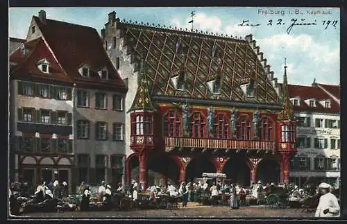 AK Freiburg i. B., Gasthaus Hummel und Kaufhaus