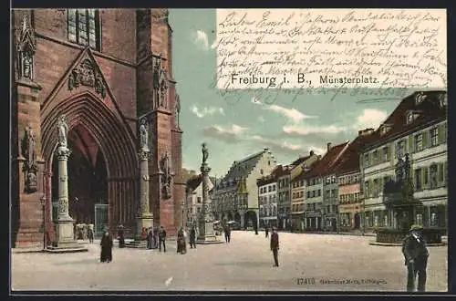 AK Freiburg i. B., Kirche am Münsterplatz