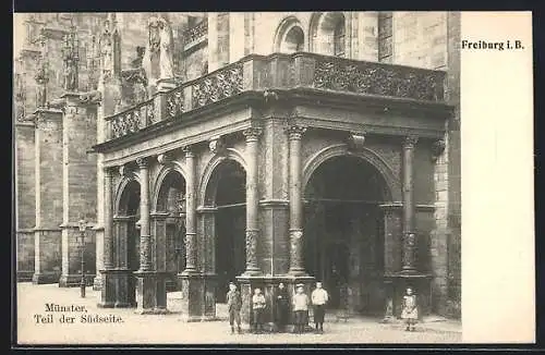 AK Freiburg i. B., Münster, Teil der Südseite