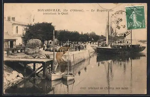 AK Boyardville, Ile d`Oleron, Le Boyardville accostant le Quai, Hafen