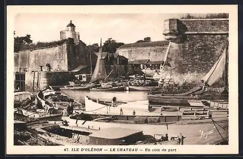 AK Le Chateau /Ile d`Oléron, Un coin du port