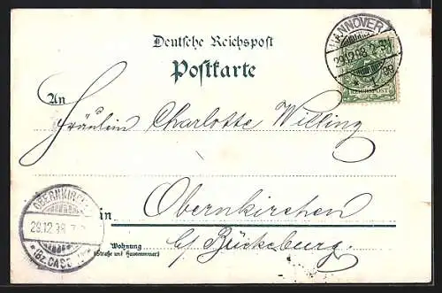 Lithographie Hannover - Waldhausen, Gasthaus Döhrender Warte