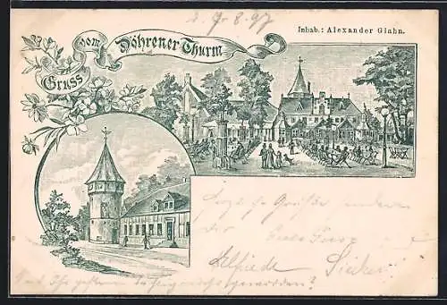 Lithographie Hannover, Gasthaus zum Döhrener Thurm