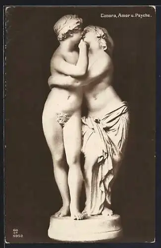 AK Skulptur Amor und Psyche von Canora