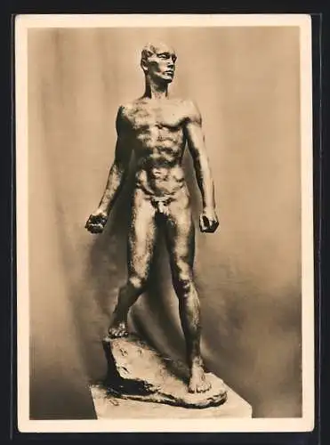 AK Georg Kolbe, Herabschreitender, Bronze, 1928