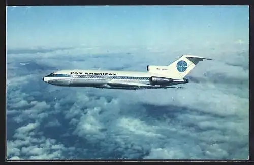 AK Flugzeug, Pan Am`s 727 in der Luft