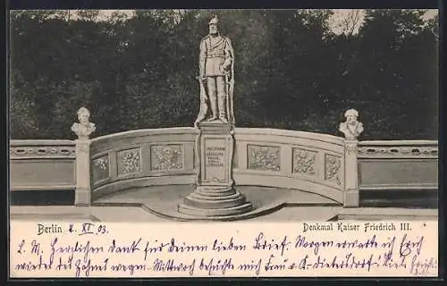 AK Berlin, Denkmal Kaiser Friedrich III.