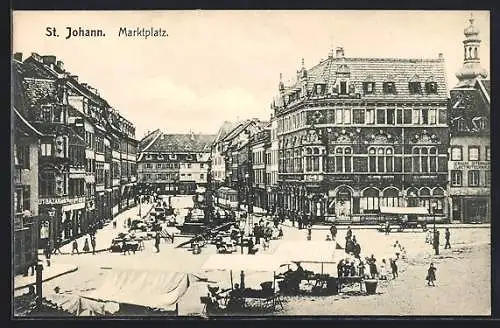 AK Saarbrücken, Blick über den Marktplatz