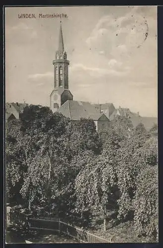 AK Linden / Hannover, Blick auf die Martinskirche