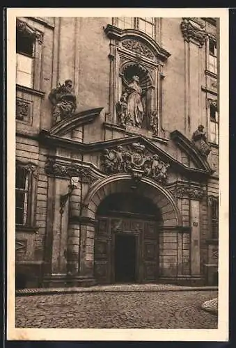 AK Würzburg, Portal des Priesterseminars, Domschulstrasse 18