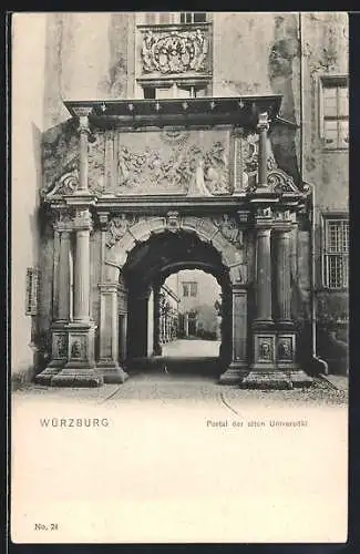 AK Würzburg, Portal der alten Universität