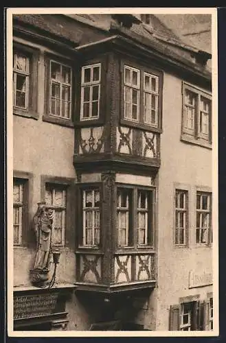 AK Würzburg, Erker am Schultheisenhof, Augustinerstrasse