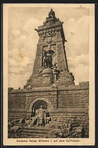 AK Kyffhäuser, Blick auf das Kaiser Wilhelm I.-Denkmal