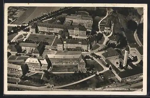 AK Würzburg, Staatliches Luitpold-Krankenhaus, Luftbild