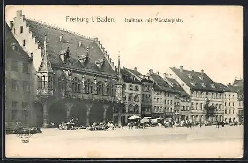 AK Freiburg / Breisgau, Kaufhaus mit dem Münsterplatz