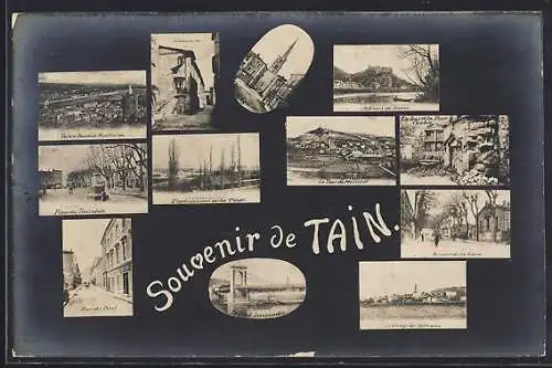 AK Tain, Souvenir de Tain avec vues de monuments et paysages locaux