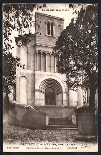 AK Dieulefit, L`Église, vue de face