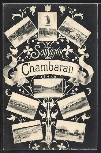 AK Chambaran, Souvenir avec vues multiples de la ville et des scènes locales