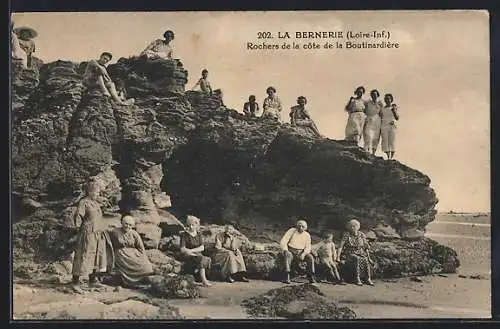 AK La Bernerie, Rochers de la côte de la Boutinardière