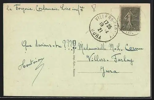 AK Cordemais, Vue du Pont et du Bourg, prise de l`île