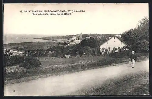 AK Sainte-Marguerite-de-Pornichet, Vue générale prise de la Route