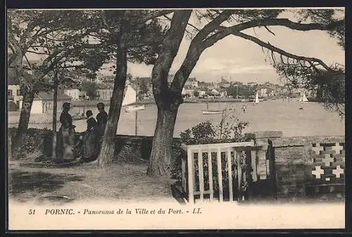 AK Pornic, Panorama de la Ville et du Port