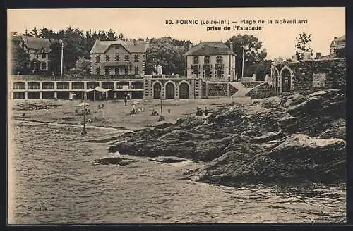 AK Pornic, Plage de la Noeveillard prise de l`Estacade