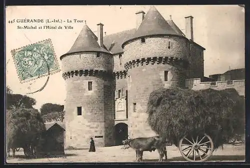 AK Guérande, La Tour St-Michel et l`Hotel de Ville