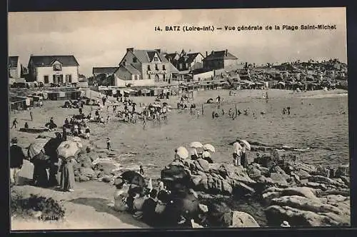 AK Batz, Vue générale de la Plage Saint-Michel