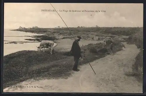 AK Préfailles, La Plage de Querouar et Panorama de la Cote