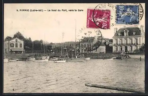 AK Pornic, Le fond du Port, vers la Gare