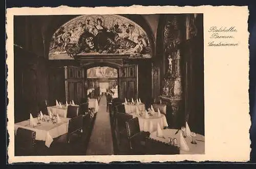 AK Bremen, Gasthaus Ratskeller, Senatszimmer