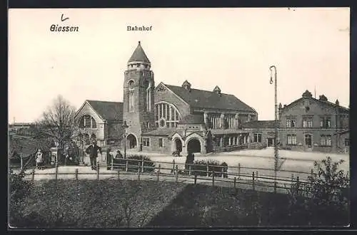 AK Giessen, Blick zum Bahnhof