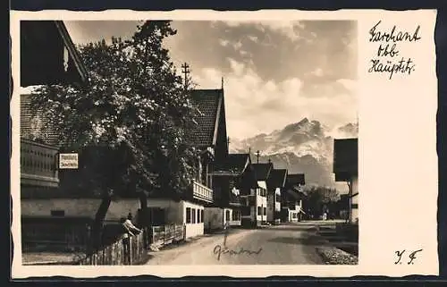 AK Farchant in Obb., Häuser an der Hauptstrasse