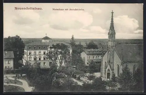 AK Neuendettelsau, Mutterhaus mit Anstaltskirche