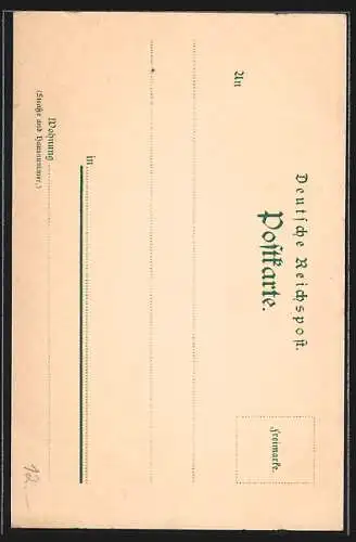 Lithographie Hannover, Marktkirche, Geschäftshaus J. W. Saltzer Modewaren