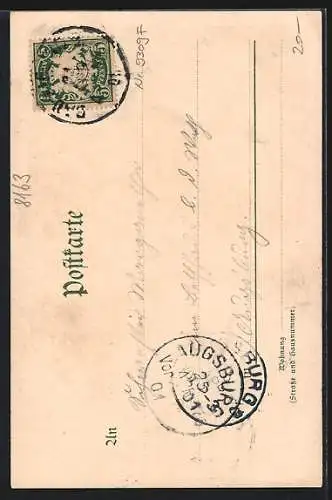 Lithographie Bayrischzell, Wendelstein-Kirchlein, Edelweiss