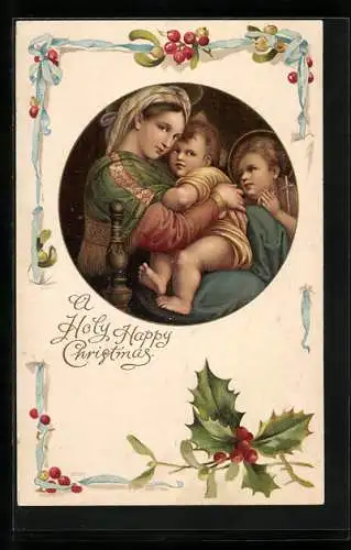 AK Weihnachtsgruss, Maria mit Christkind