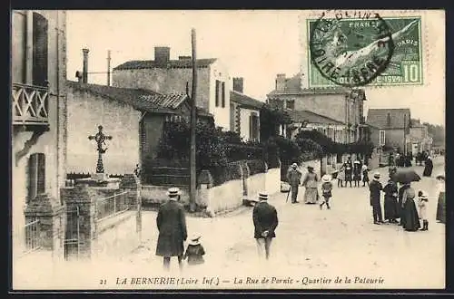 AK La Bernerie, La Rue de Pornic, Quartier de la Pataurie