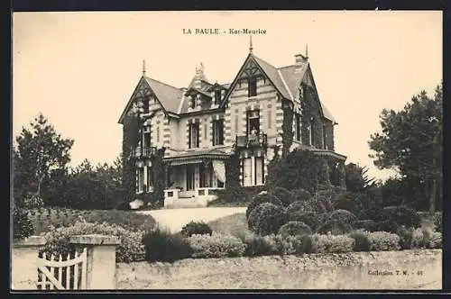 AK La Baule, Maison Ker-Maurice entourée de jardins verdoyants