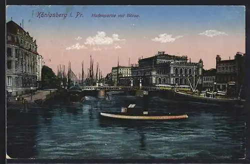 AK Königsberg, Hafen mit Börse