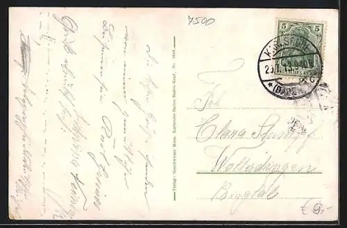 AK Karlsruhe, Der Rheinhafen aus der Vogelschau