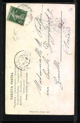 AK Estocada a Volapie, Szene beim Stierkampf