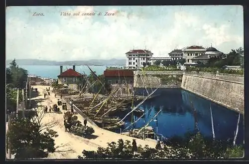 AK Zara / Zadar, Vista sul canale di Zara, Segelboote, Pferdegespann