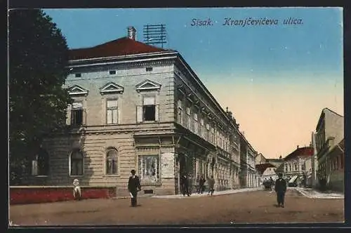 AK Sisak, Kranjceviceva ulica mit Passanten