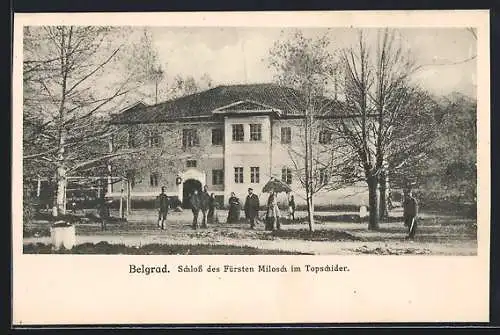 AK Belgrad, Schloss d. Fürsten Milosch