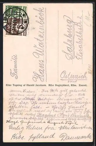 Künstler-AK Ribe, Fra Skomagerslippe